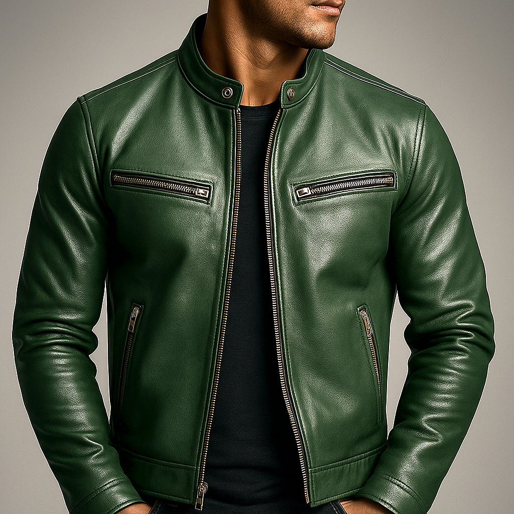 Octave | Veste Vintage en Cuir Homme