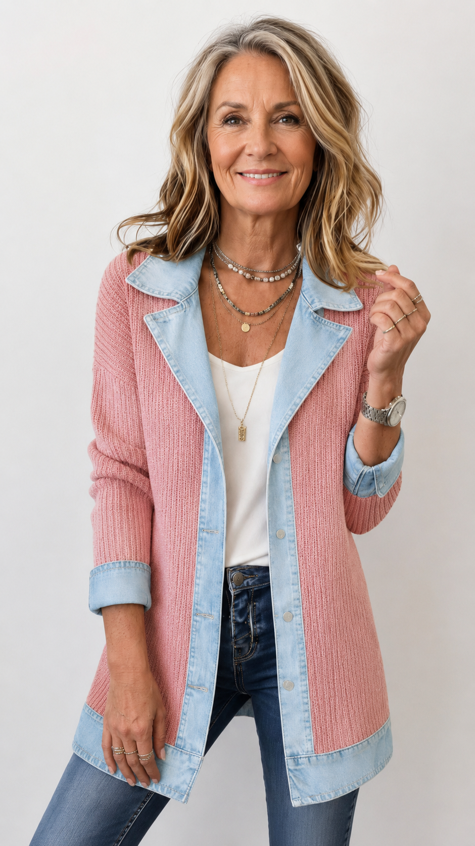 Marguerite | Veste Mixte Maille et Jean