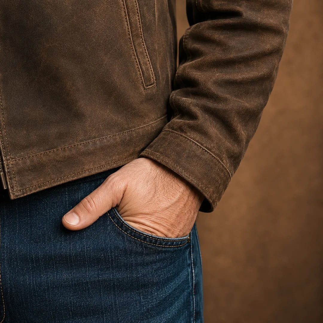 Léon | Veste Légère Zippée à Col Montant Homme