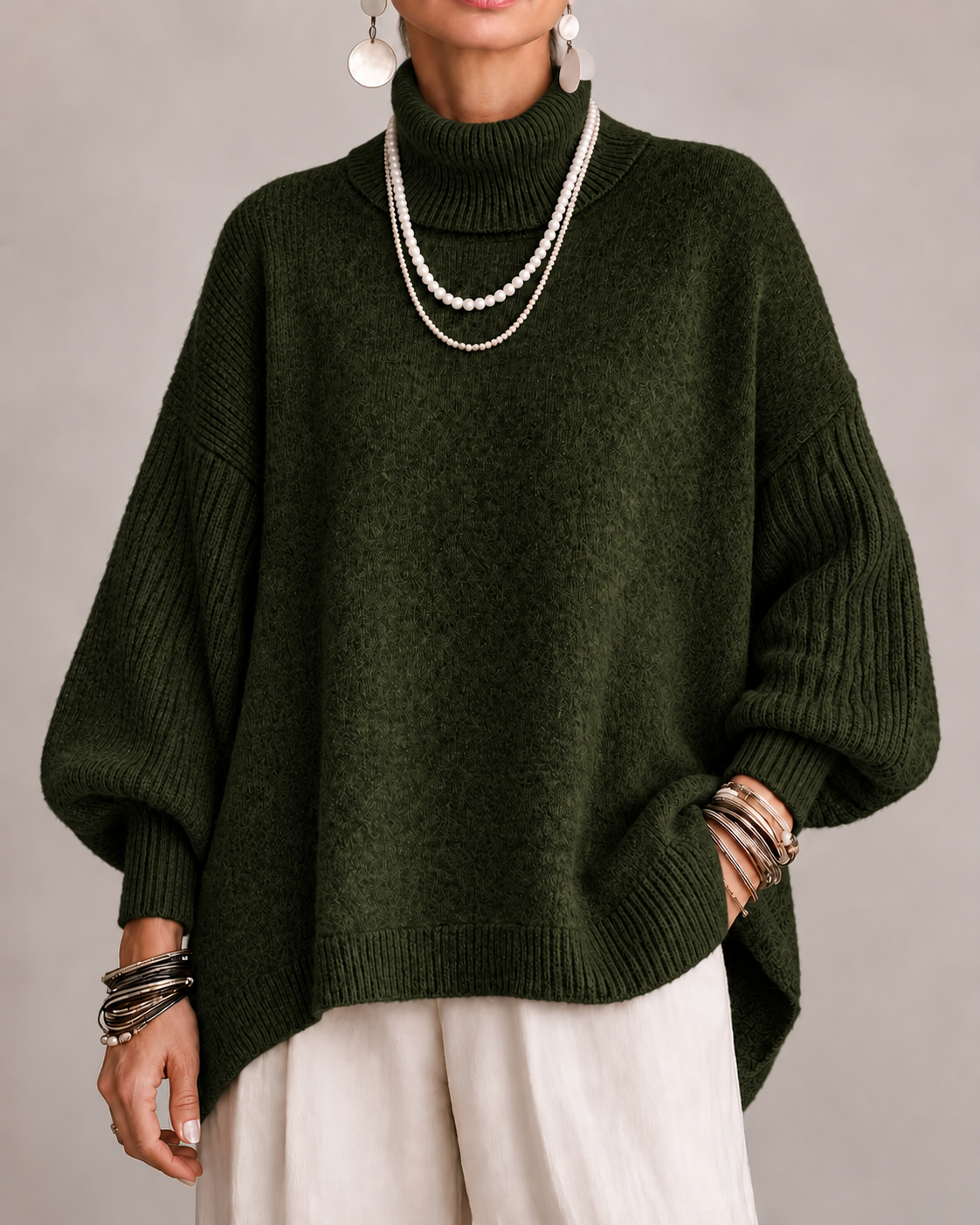 Catherine | Pull Col Roulé Élégant