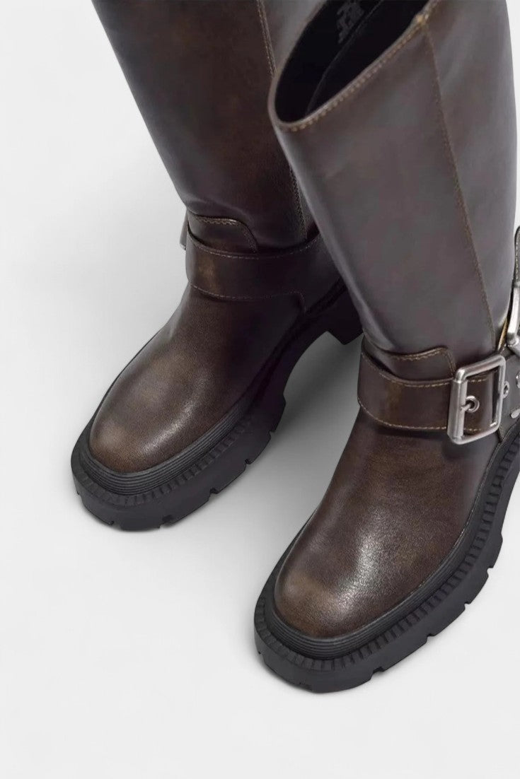 Ursule Bottes Mi-Mollet à Sangle et Boucle