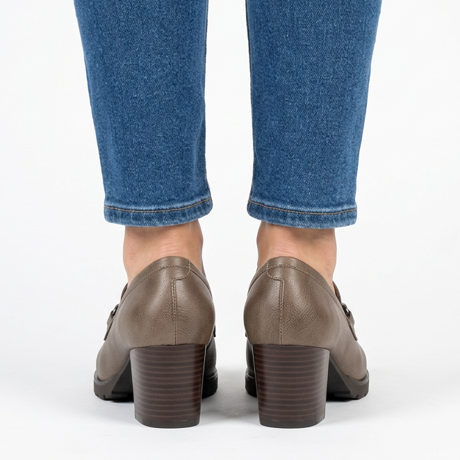 Véronique | Mocassin Confort à Talon Carré