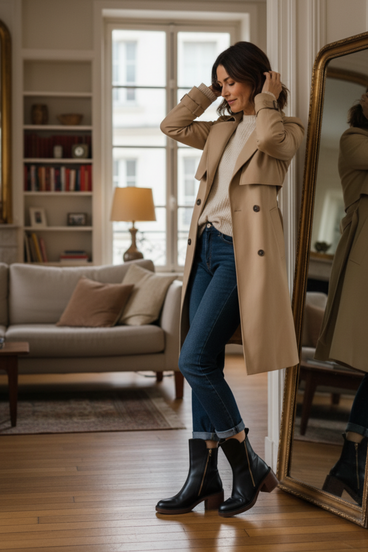 Gaëlle | Bottes en Cuir à Talon Carré