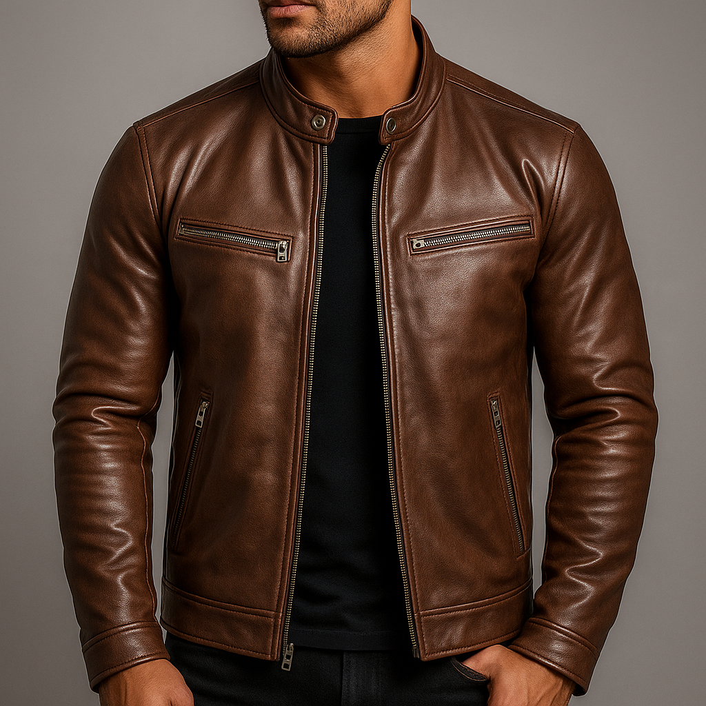 Octave | Veste Vintage en Cuir Homme