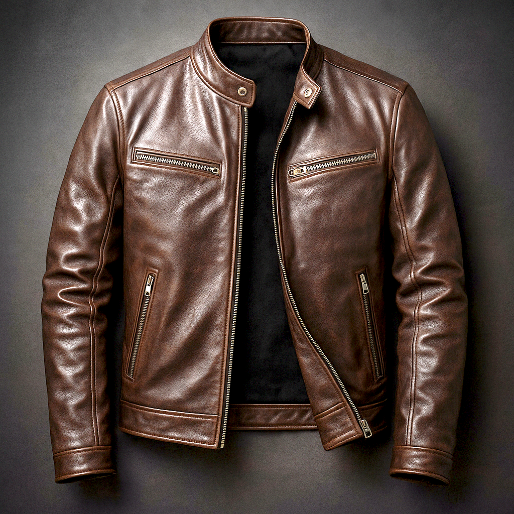 Octave | Veste Vintage en Cuir Homme
