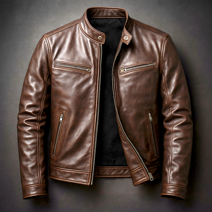 Arthur | Veste Vintage en Cuir Patiné Homme