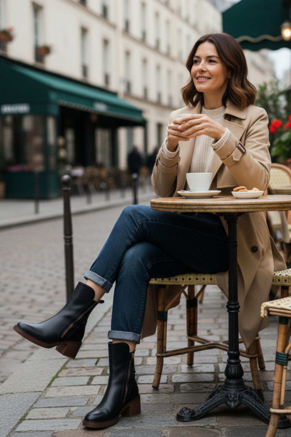 Gaëlle | Bottes en Cuir à Talon Carré