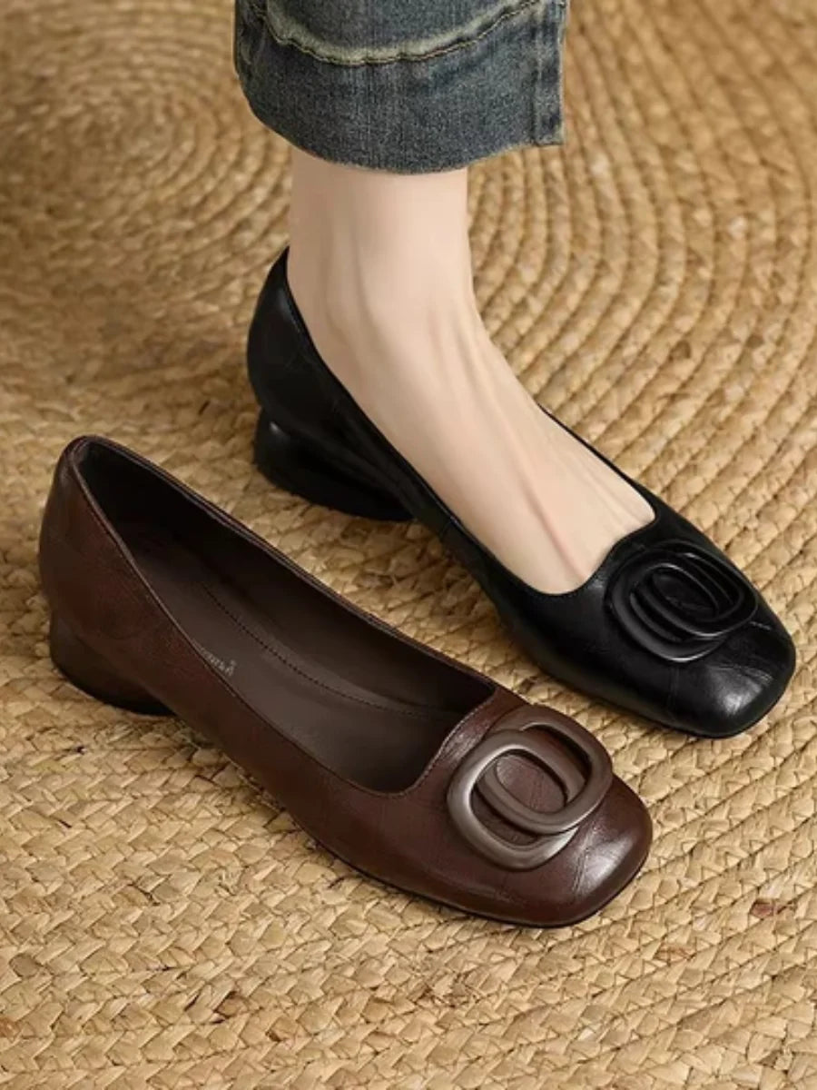 Camille | Ballerines à boucle ovale