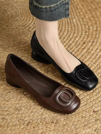Camille | Ballerines à boucle ovale