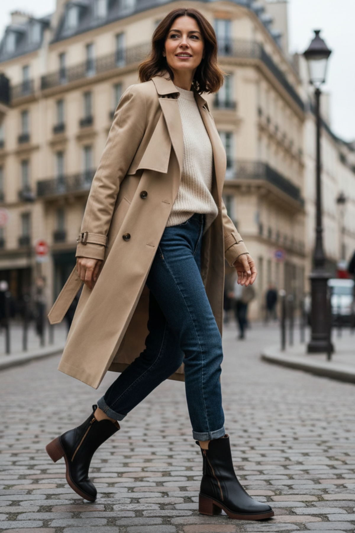 Gaëlle | Bottes en Cuir à Talon Carré
