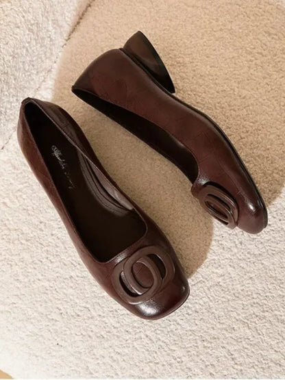 Camille | Ballerines à boucle ovale