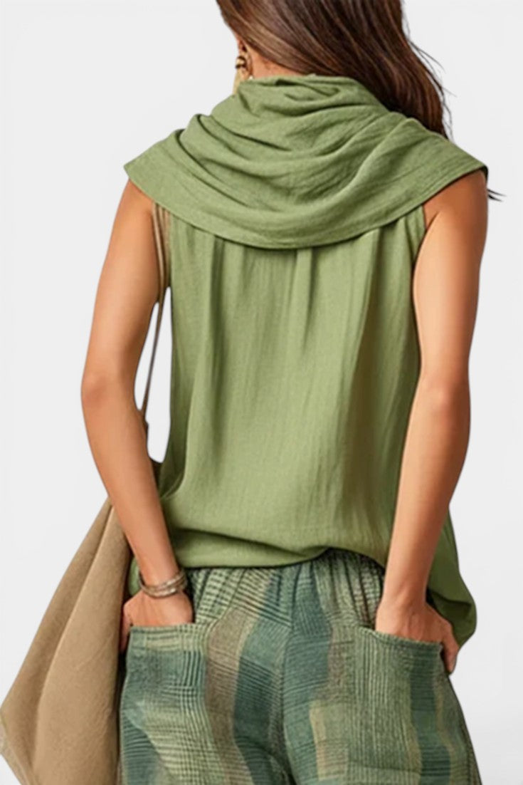 Trove - Ensemble Top Col Drapé & Pantalon Large à Carreaux