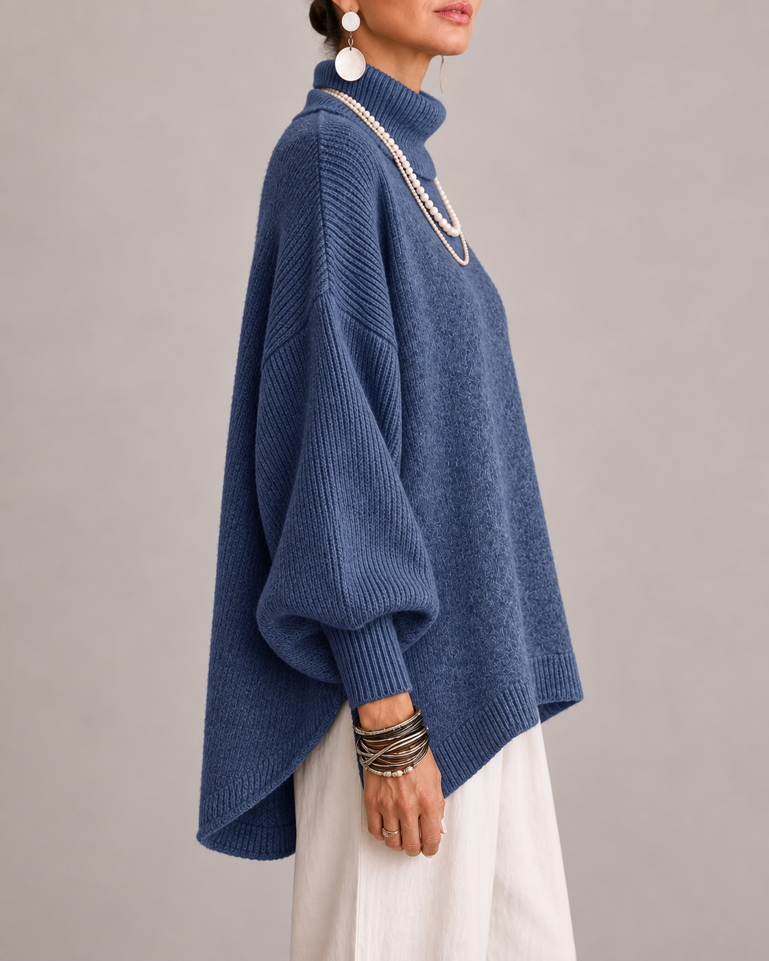 Catherine | Pull Col Roulé Élégant