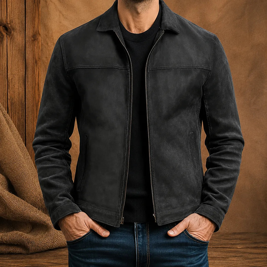 Léon | Veste Légère Zippée à Col Montant Homme