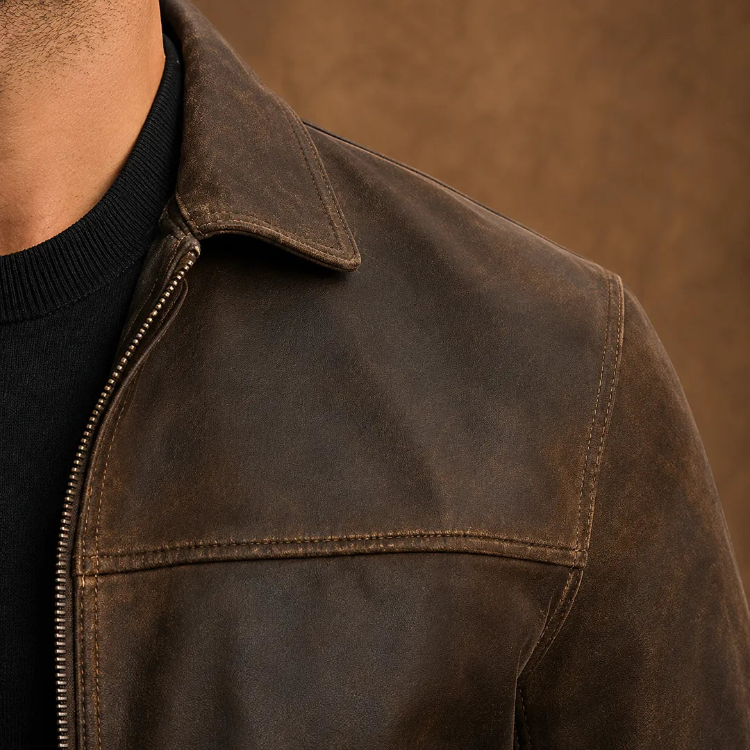 Léon | Veste Légère Zippée à Col Montant Homme