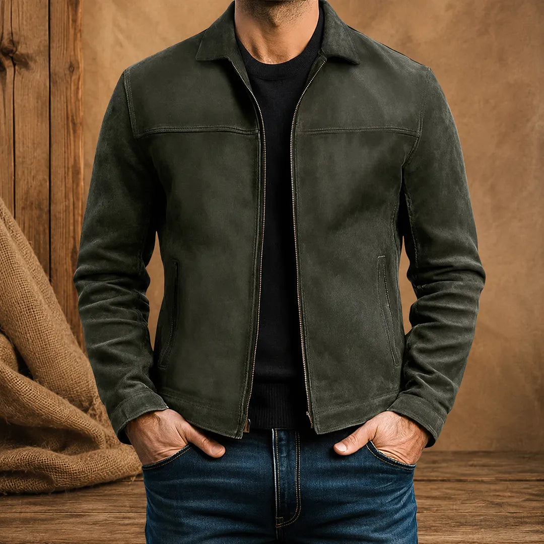 Léon | Veste Légère Zippée à Col Montant Homme