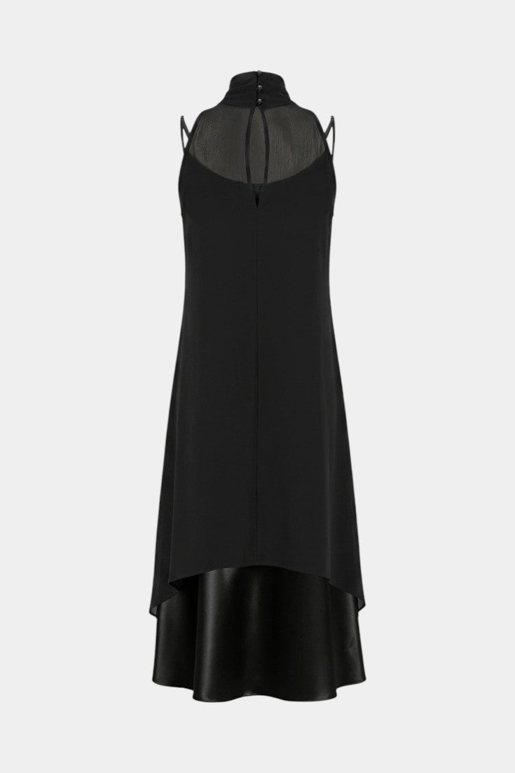 Arlette - Ensemble Asymétrique Fluide Col Montant en Voile