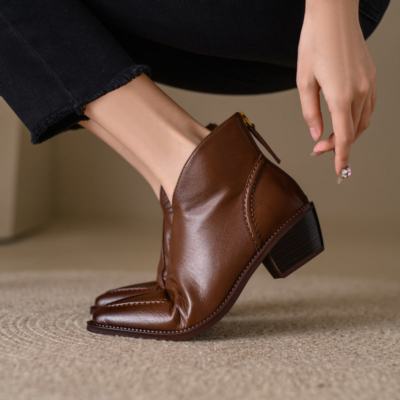 Carole | Bottines en Cuir Véritable