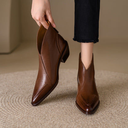 Carole | Bottines en Cuir Véritable