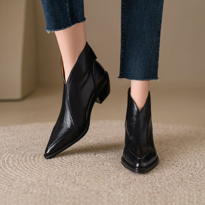 Carole | Bottines en Cuir Véritable