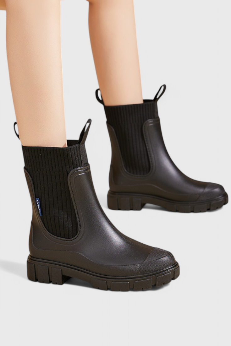 Maelie Bottes Chelsea Imperméables à Semelle Antidérapante