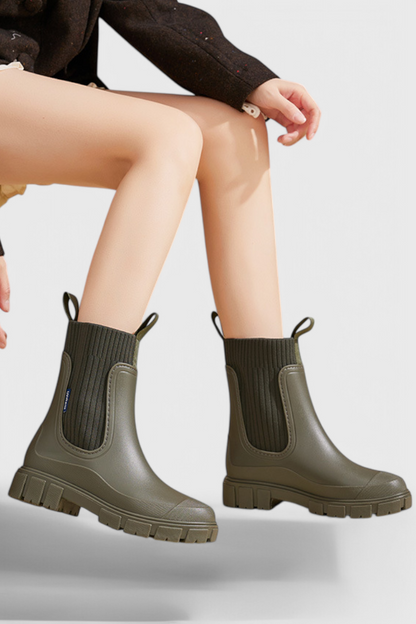 Maelie Bottes Chelsea Imperméables à Semelle Antidérapante