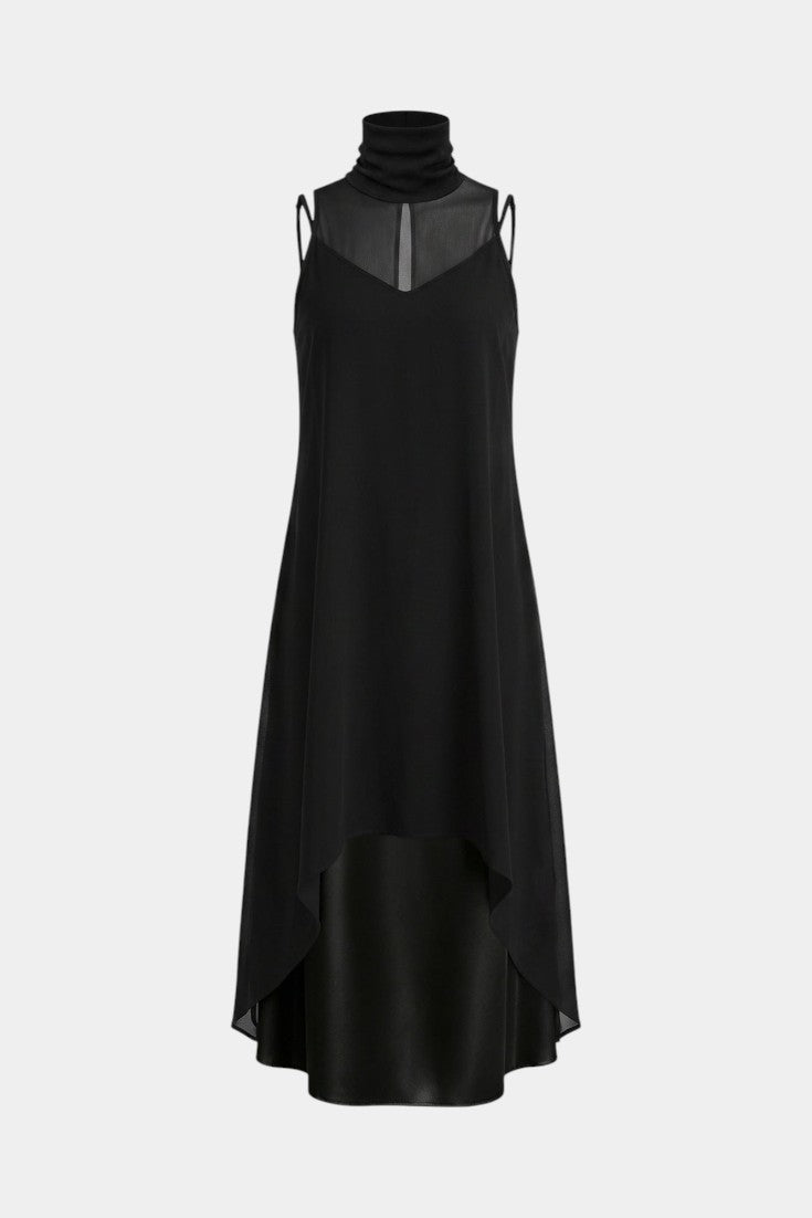 Arlette - Ensemble Asymétrique Fluide Col Montant en Voile