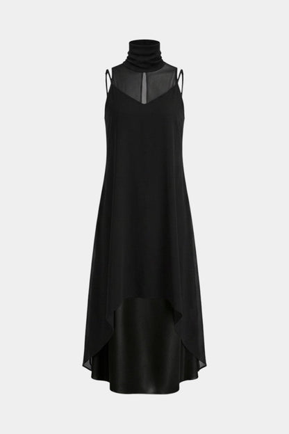 Arlette - Ensemble Asymétrique Fluide Col Montant en Voile