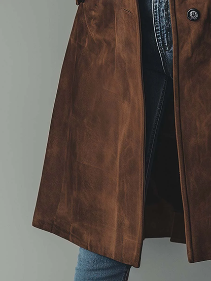 Héloïse | Trench Vintage en Daim