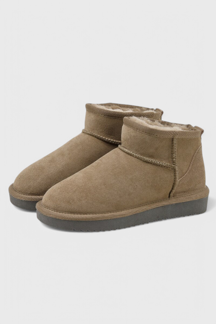 Adelaide Bottines en Cuir d’Agneau avec Doublure Shearling et Imperméables