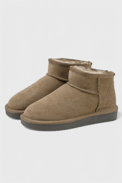 Adelaide Bottines en Cuir d’Agneau avec Doublure Shearling et Imperméables
