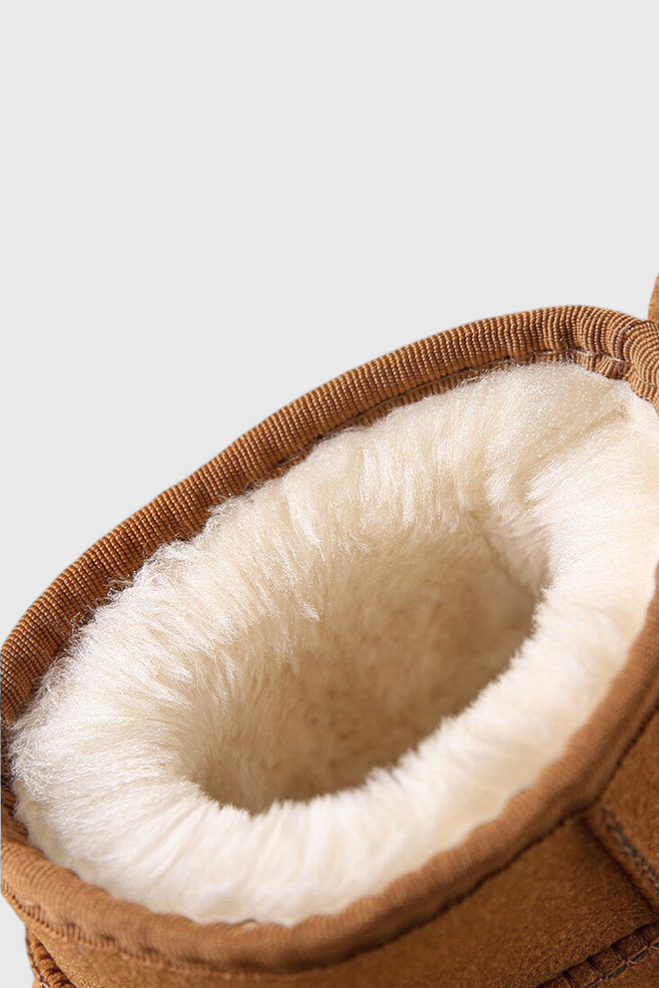 Adelaide Bottines en Cuir d’Agneau avec Doublure Shearling et Imperméables