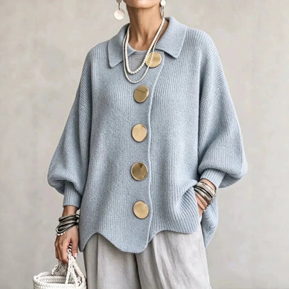 Capucine - Cardigan Boutonné Oversize à Col