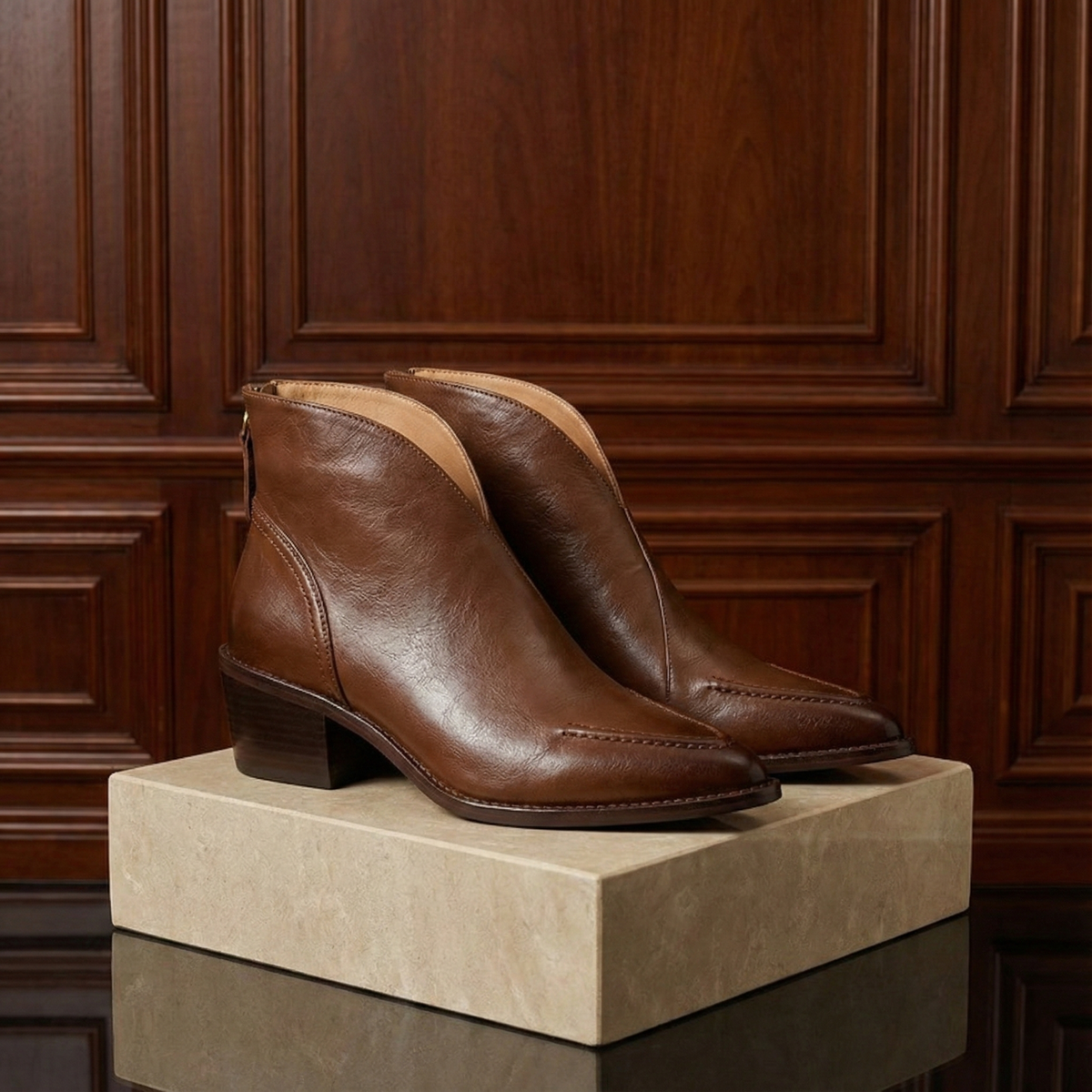Carole | Bottines en Cuir Véritable