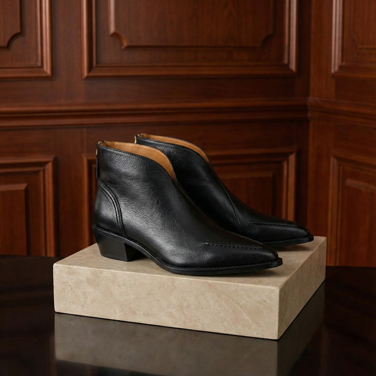 Carole | Bottines en Cuir Véritable