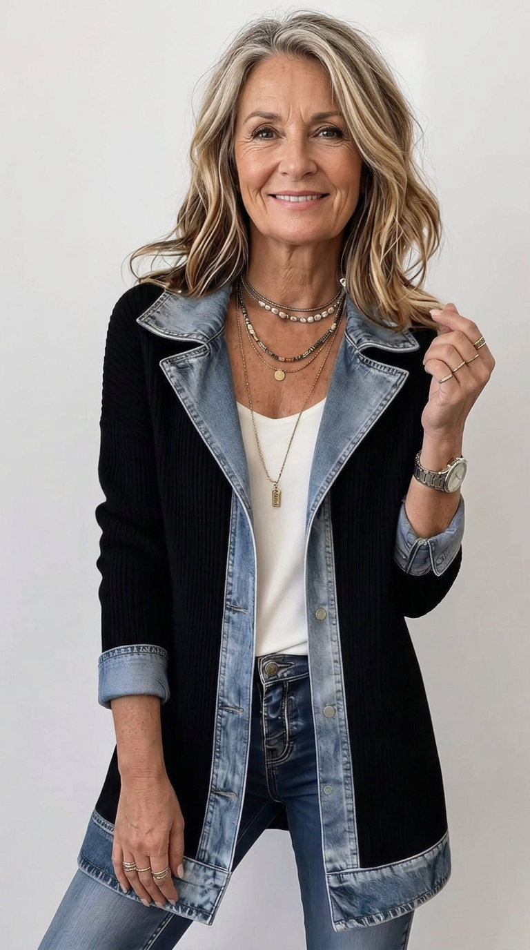 Marguerite | Veste Mixte Maille et Jean