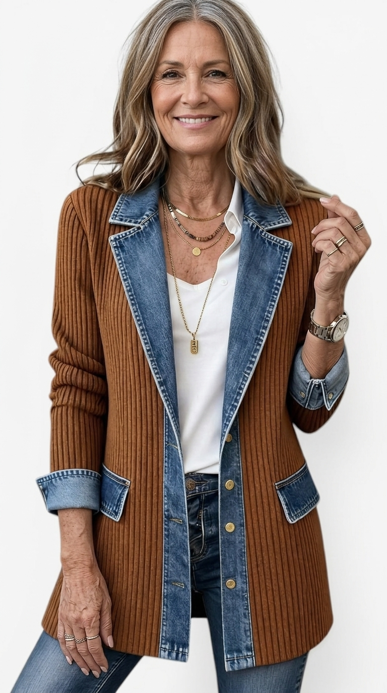 Marguerite | Veste Mixte Maille et Jean
