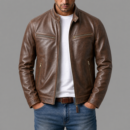 Octave | Veste Vintage en Cuir Homme