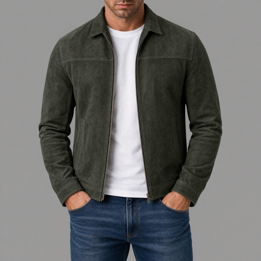 Léon | Veste Légère Zippée à Col Montant Homme