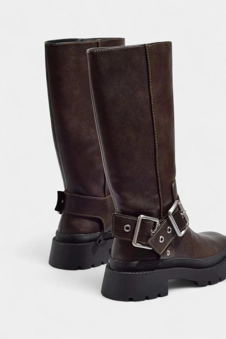 Ursule Bottes Mi-Mollet à Sangle et Boucle