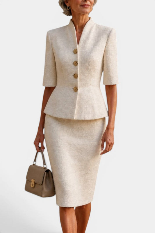 Ysabeau - Ensemble Tailleur Veste Péplum & Jupe Crayon