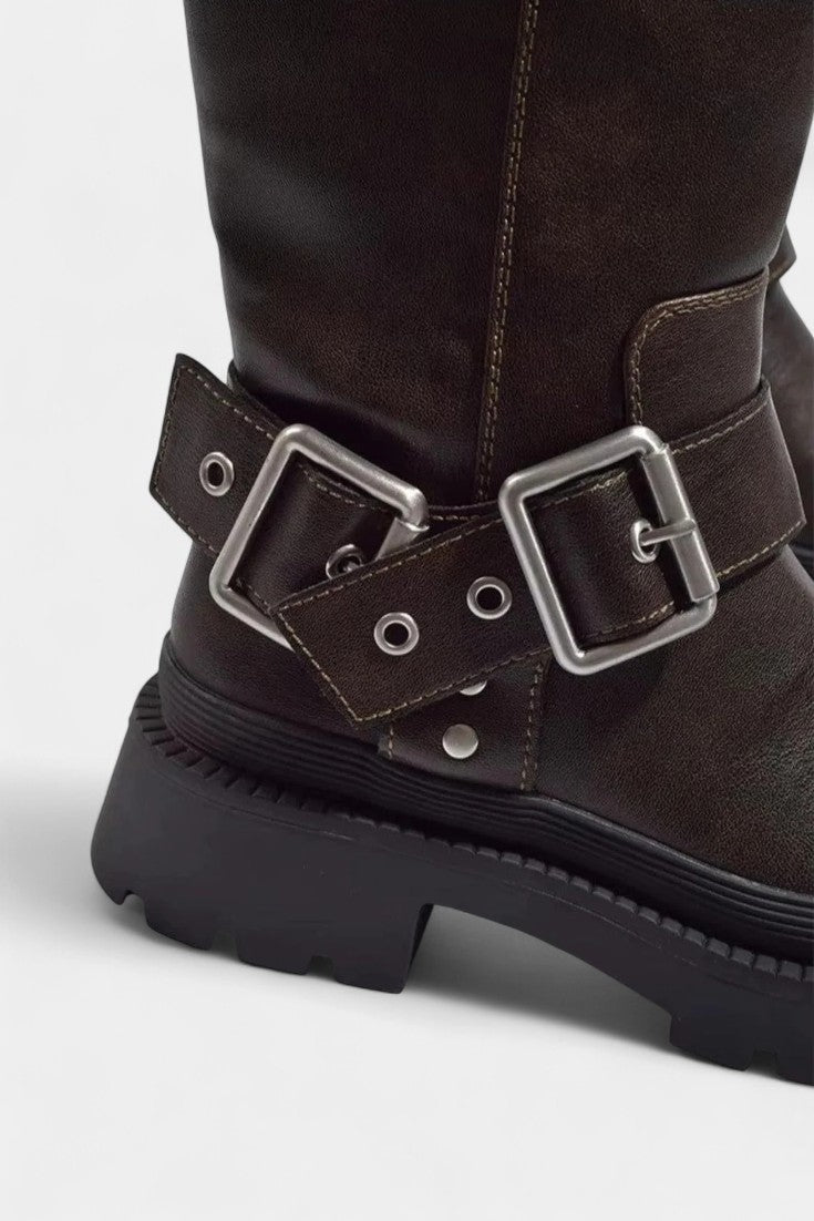 Ursule Bottes Mi-Mollet à Sangle et Boucle