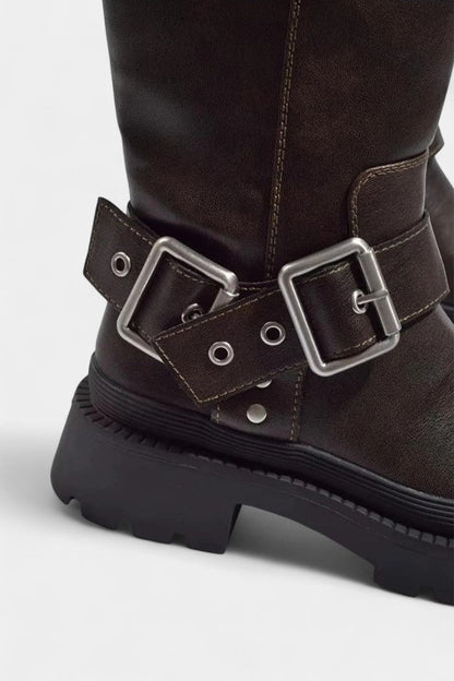 Ursule Bottes Mi-Mollet à Sangle et Boucle