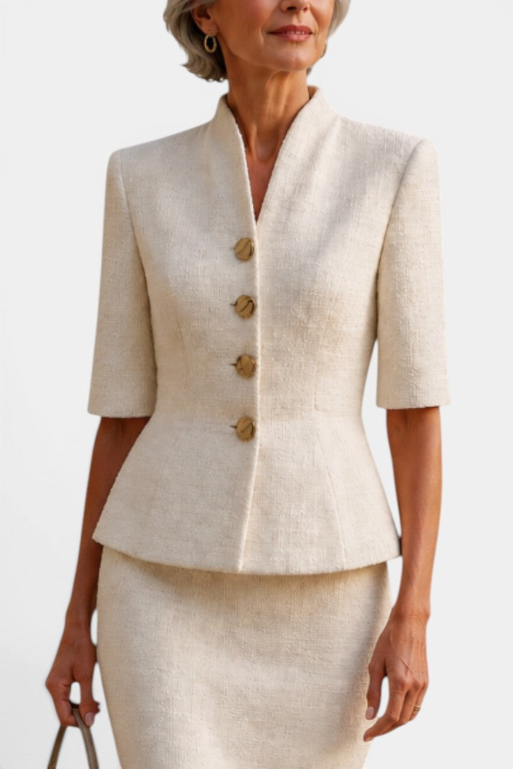 Ysabeau - Ensemble Tailleur Veste Péplum & Jupe Crayon