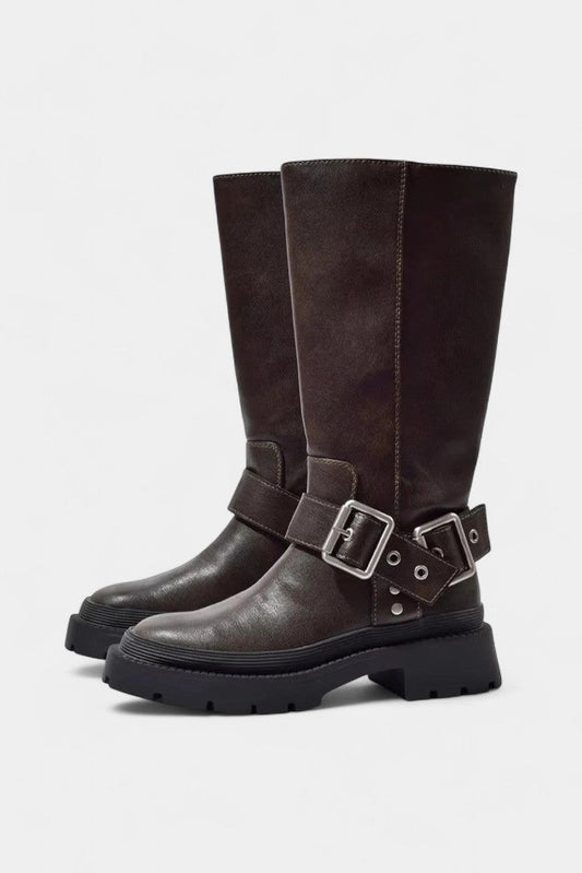 Ursule Bottes Mi-Mollet à Sangle et Boucle