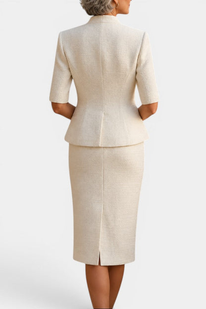 Ysabeau - Ensemble Tailleur Veste Péplum & Jupe Crayon