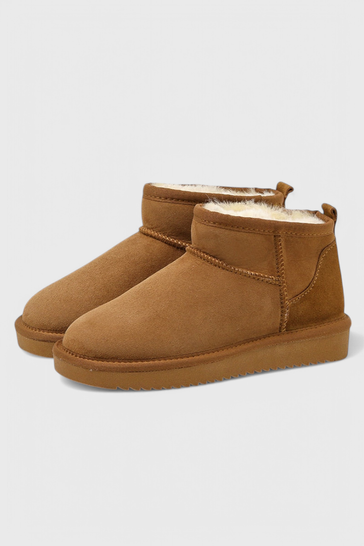 Adelaide Bottines en Cuir d’Agneau avec Doublure Shearling et Imperméables