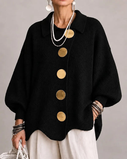 Capucine - Cardigan Boutonné Oversize à Col