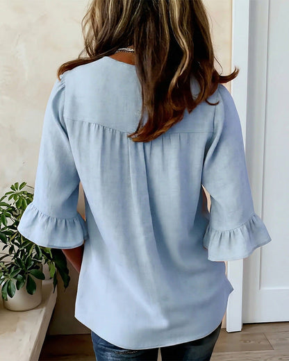 Sophie | Blouse boutonnée à volants