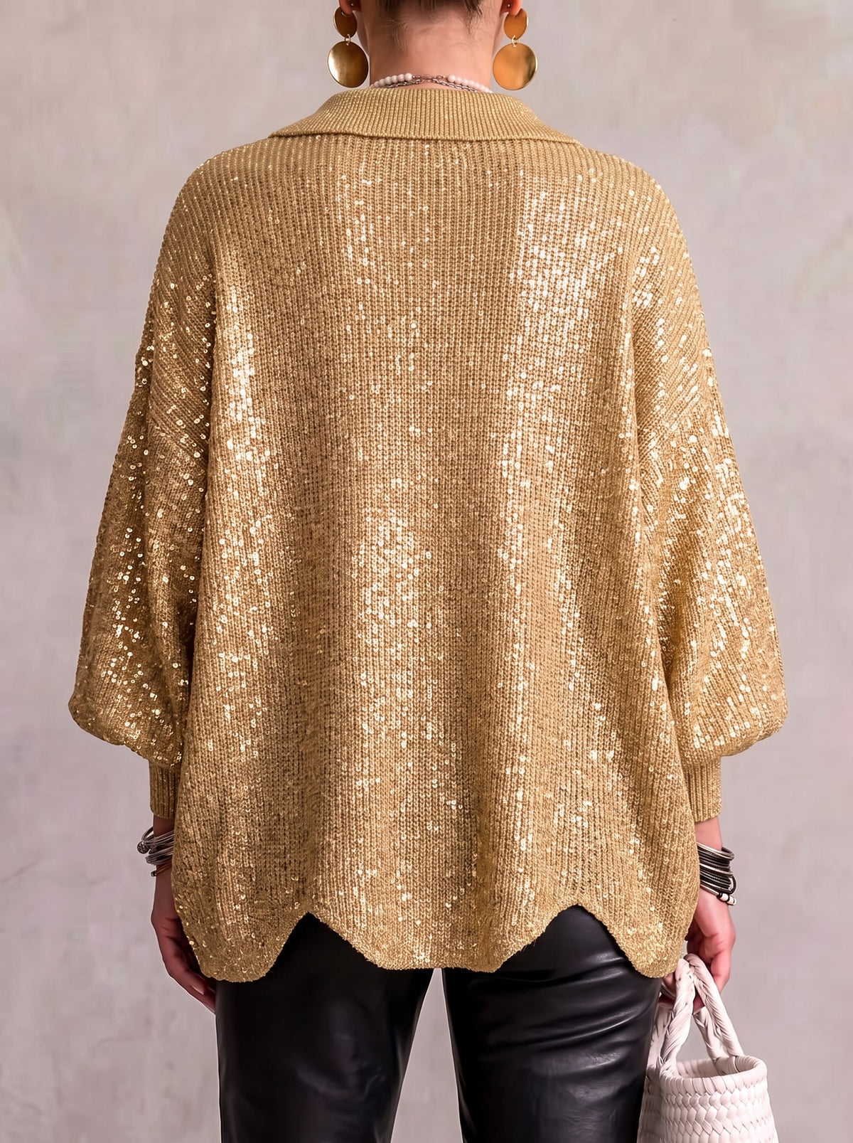 Capucine - Cardigan Boutonné Oversize à Col